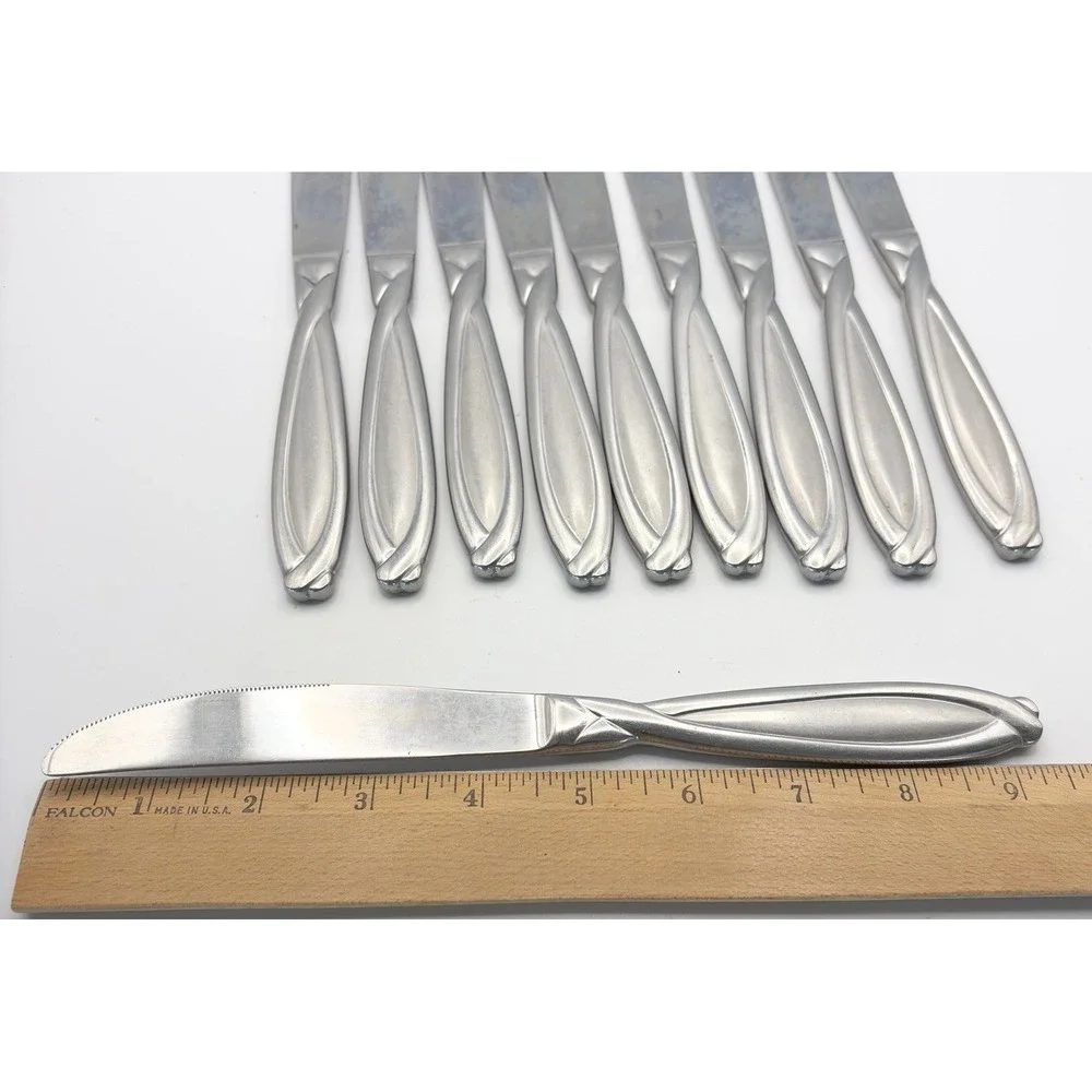 10 Hampton‎ Silversmiths CONCORDE Dinner Knife's Stainless Steel Flatware 18/8